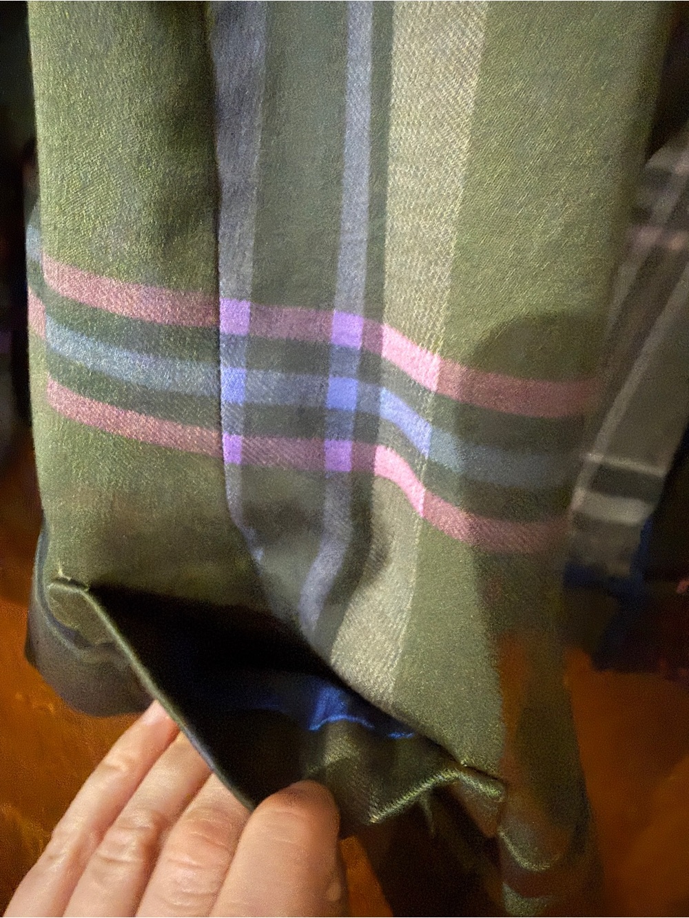 EUC Akris Punto Green Plaid Cropped Jacket - Size 6 - Picture 12 of 13